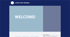 Desktop Screenshot of lionsgatemarina.com