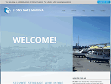 Tablet Screenshot of lionsgatemarina.com